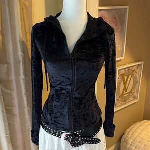 Lululemon Athletica Black Velveteen Jacket